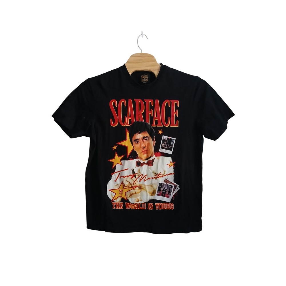 Scarface x Shoe Palace Black Graphic Short Sleeve Tee Men XL - Picture 2 of 3